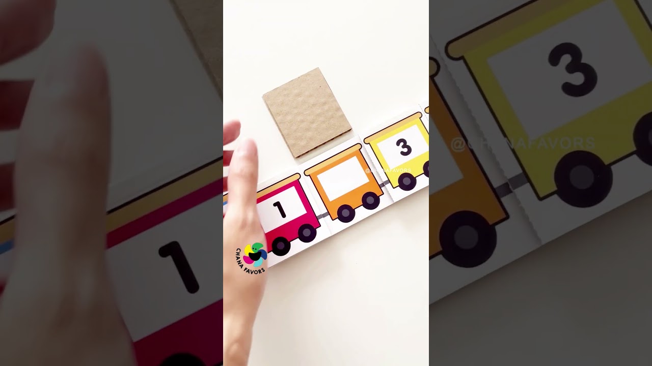 Kids Activity 🧩 | Number Train Express #printables #chanafavors #kidsactivities #earlymaths #shorts