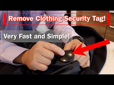 Removing Clothing Security Tag  in a rush! | Security Tag on Suit | Quick and Easy!