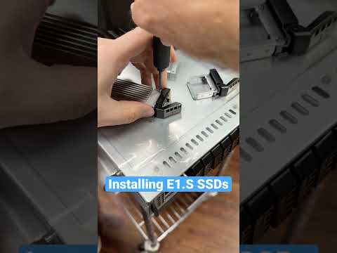 E1.S SSDs going into a Supermicro 4th Gen Xeon system. Review upcoming.