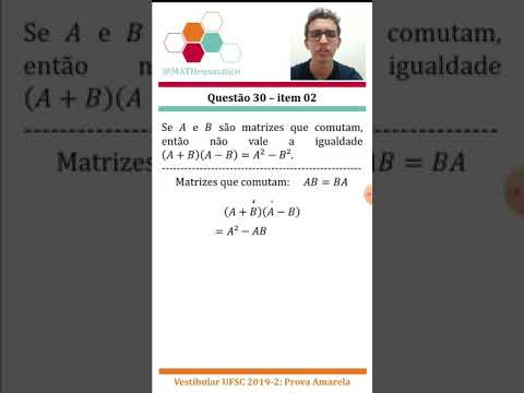 Questão 30 - item 02 - Vestibular UFSC 2019-2