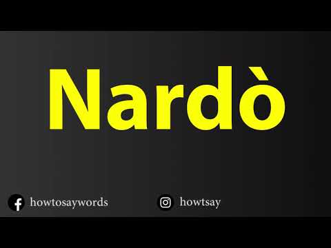 How To Pronounce Nardo