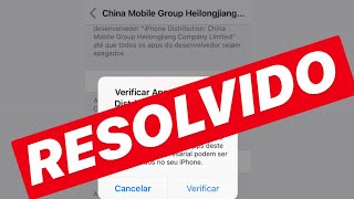 VERIFICAR/CONFIAR APP IPHONE - PROBLEMA RESOLVIDO