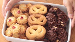 3種のクッキー缶の作り方 3 Flavor Butter Cookie Box|HidaMari Cooking