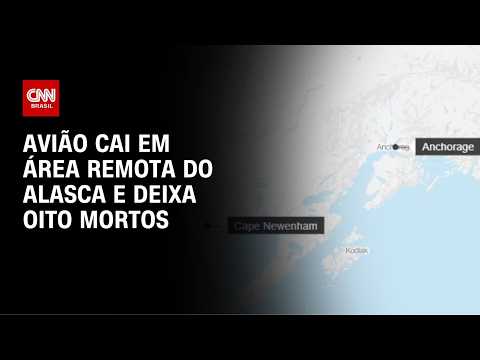 Avião cai em área remota do Alasca e deixa oito mortos | LIVE CNN