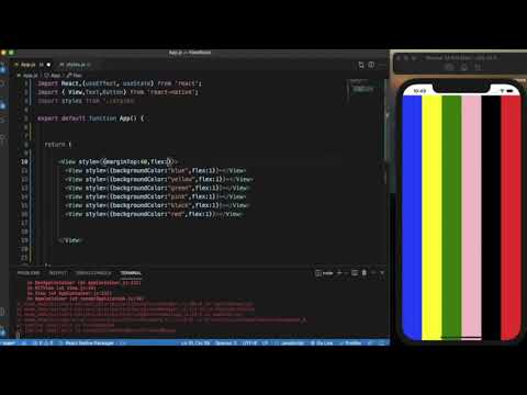 React Native Tutorial 19 React Native flex | Layout with Flexbox