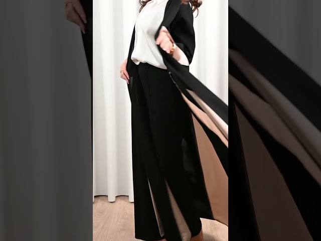 عباية كلوش بقماش بيج