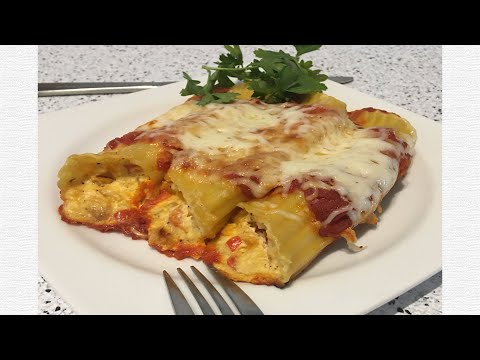 Pâtes farcies au fromage - Stuffed Manicotti Recipe - Ricetta Manicotti Ripieni