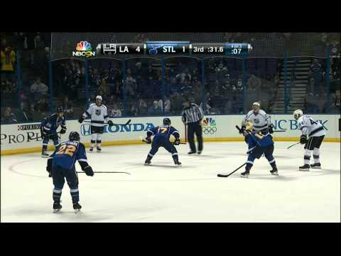 Jeff Carter EN goal 4-1. Last 1.5 mins of game. LA Kings vs St. Louis Blues 1/16/14 NHL Hockey