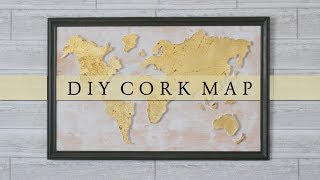 DIY Cork Board World Map Wall Art