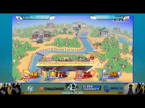 Smash n' Splash - Plup + Wizzrobe vs BoScotty + Greenbeast - Loser's Finals - Smash Wii U