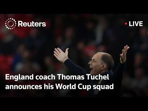 Video Thumbnail: LIVE: England coach Thomas Tuchel announces his World Cup squad