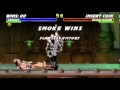 Ultimate Mortal Kombat 3 Human Smoke Vs Shao Kahn Double Flawless