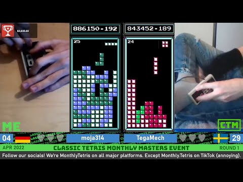HUGE SURVIVAL! Moja TegaMech | Round 1 | Classic Tetris Monthly MEGA MASTERS