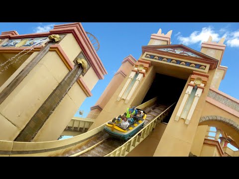 Off-ride footage of a Journey to Atlantis train