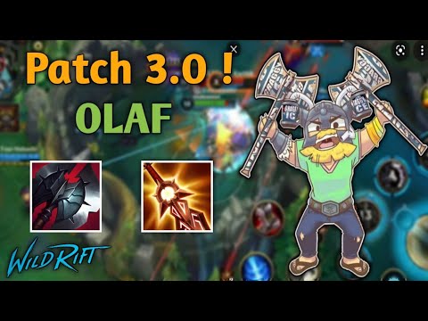 Wild Rift : Patch 3.0 OLAF Gameplay | Build & Runes | OP Build | Rank Match | MVP