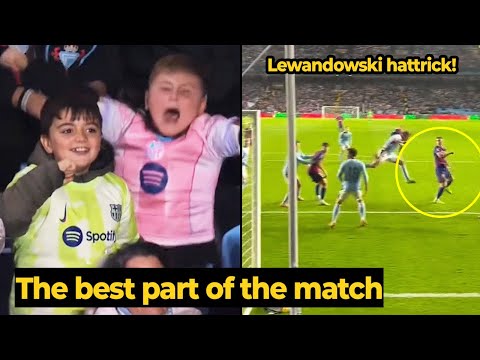 These two kids in the stands is so cute celebrating after Lewandowski’s goal against Celta Vigo
