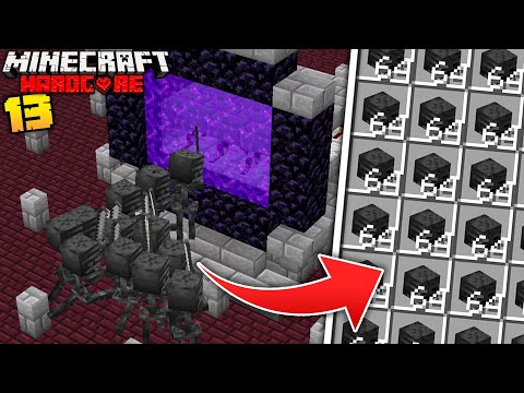 Building a Giant Wither Skeleton Farm in Minecraft