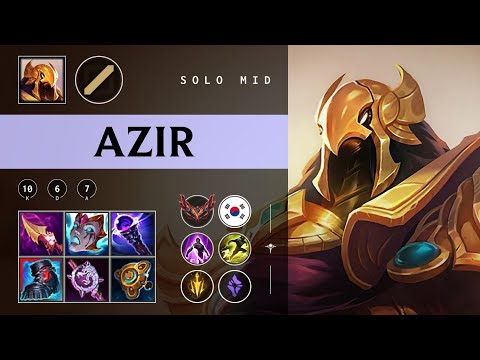 Azir Mid vs Galio - KR Grandmaster Patch 25.22
