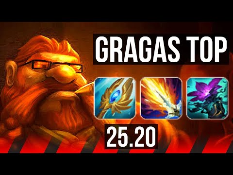 GRAGAS vs DR. MUNDO (TOP) | 9 solo kills, 66k DMG, Legendary, 12/3/8, 500+ games | KR Master | 25.20