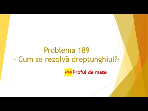 Problema 189: Cum se rezolvă dreptunghiul? #profuldemate #REZOLVteme #matematica #dreptunghi