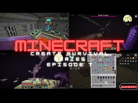 Minecraft Java: Create Survival Series Ep7 - Finally Going To The End #minecraft #gamgame