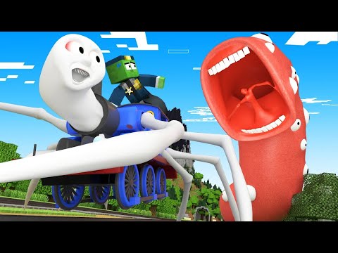 Monster Story: Cursed Thomas and TRAIN EATER ORIGIN | Minecraft Animation