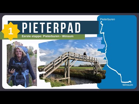 Hiking - Pieterpad - Etappe 1 - Pieterburen to Winsum (NL/EN/DE/FR subs)