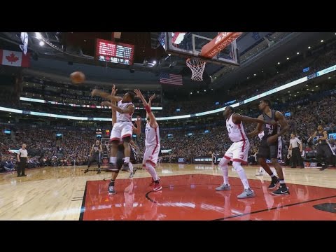 Kyle Lowry Rejects Brook Lopez | Nets vs Raptors | January 13, 2017 | 2016-17 NBA Season