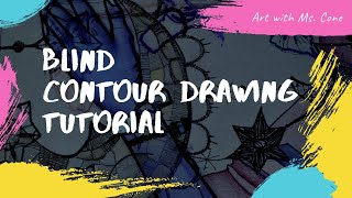 Blind Contour Self Portrait Drawing Exercise