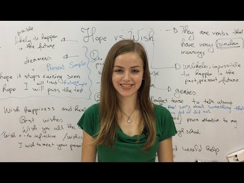 Learning english with Elja - Hope vs Wish (4k video)