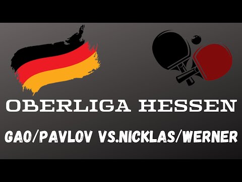 Table Tennis Oberliga Hessen Germany | Gao/Pavlov (red) vs. Nicklas/Werner (blue) | 19.11.2022