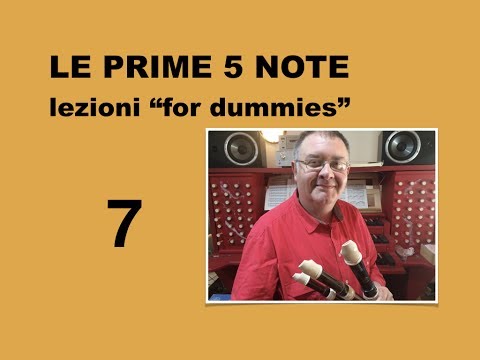 Le prime 5 note con il flauto dolce