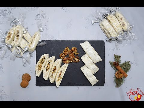 Walnut Halawa with sesam/حلاوة جوزية بالسمسم بدون شرش(عرق الحلاوة) - حلوة تقليدية في ليلة رأس السنة