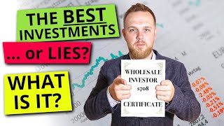 What is a Sophisticated Investor, Wholesale Investor (or 708 Certificate) in Australia