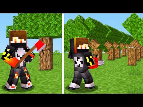 I Broke All the Trees In The Minecraft !!!