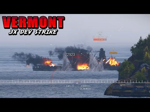 Battleship Vermont: three devastating strikes in a row