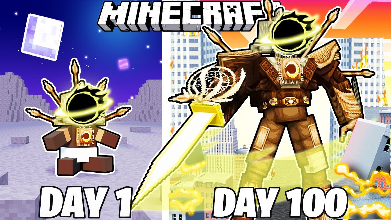 I Survived 100 Days as SINISTER CLOCKMAN in Minecraft!