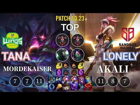 JAG TaNa Mordekaiser vs SB Lonely Akali Top - KR Patch 10.23