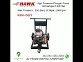 High Pressure Homogenizer Pump Max Pressure : 200 Bar  20 Mpa  2900 psi Flow Rate : 56.0 lpm  14.7 US GPM hawk XLT5620ESIR SJ Pressurepro Hawk Pump O8I3 I95O O985 5