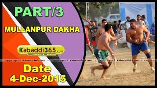 (1) Mullanpur Dakha (Ludhiana) Kabaddi Tournament 4 Dec 2015