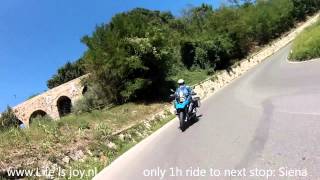 preview picture of video 'Italy Tuscany; Cecina, Pisa, Volterra, Siena and Elba traveling on BMW R1200GS LC motorbike roadtrip'