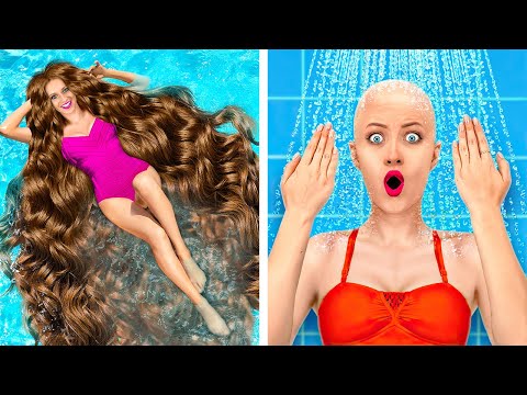 THIN HAIR VS THICK HAIR PROBLEMS || Funny Awkward Situations and Crazy Girly Problems by 123 GO!LIVE