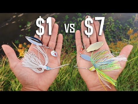 CHEAP vs EXPENSIVE Spinnerbait Fishing CHALLENGE!!! (Walmart) Video