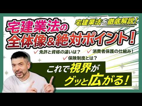 【動画】宅建業法の全体像＆絶対ポイント解説【第3回】