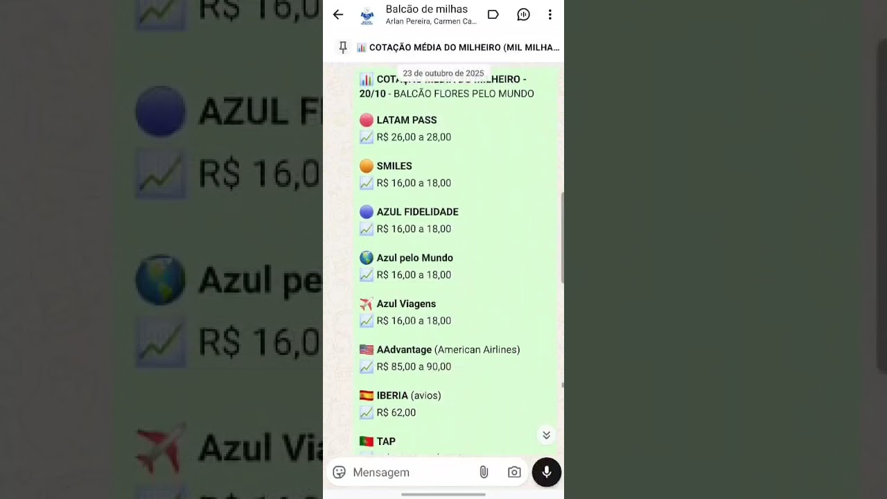Balcão de milhas