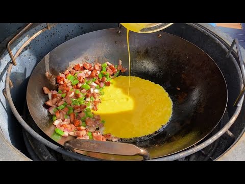 Breakfast Scramble on the Big Green Egg