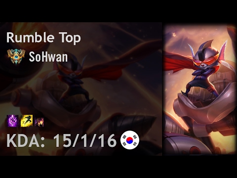 Rumble Top vs Ryze - SoHwan - KR Challenger Patch 7.2