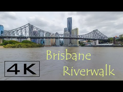 [4K] Brisbane Walk ASMR - New Farm Park to Brisbane City Botanic Gardens
