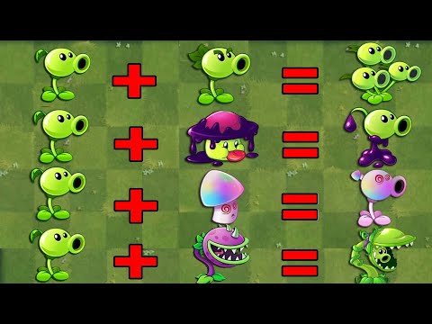 PvZ 2 Discovery - All Peashooters Plants Evolution & Fusion