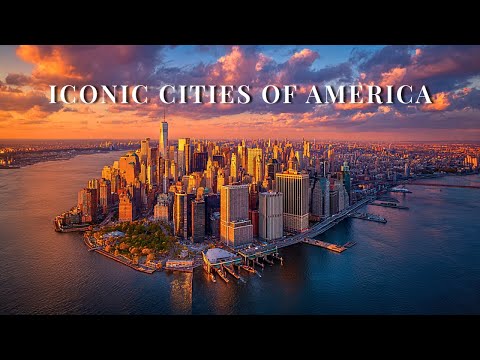 Flying over American Cities 8K Ultra HD | A Tour of Iconic cities of  USA 🇺🇸✨ with a Virtual  Guide